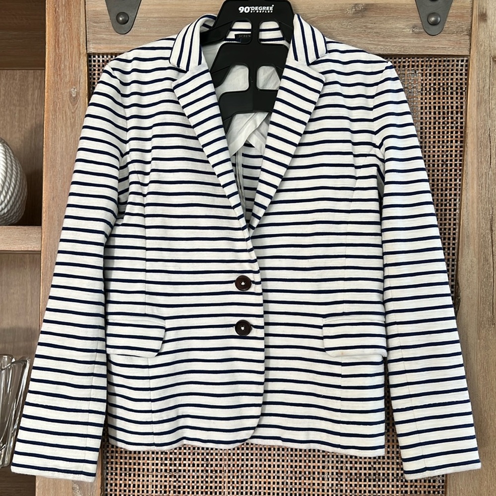 💚BUY 3 for $15💚 💚J.Crew Women XXS Striped Navy Blue blazer